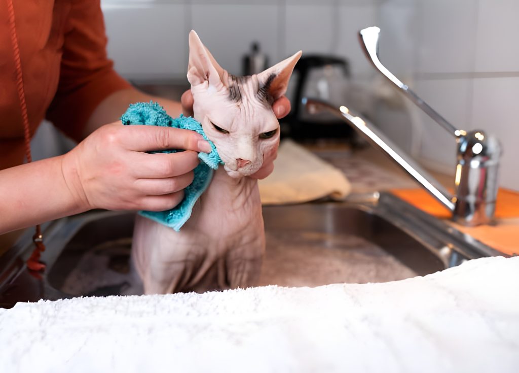 A good sphynx breeder takes good care of their cats